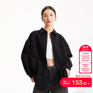 翻领简约通勤潮 衬衣女春夏雪纺宽松长袖 tq区绫致Vero Moda衬衫