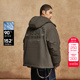 绫致杰克琼斯男装 羽绒服廓形连帽肌理感面料刺绣字母胶印外套 春季