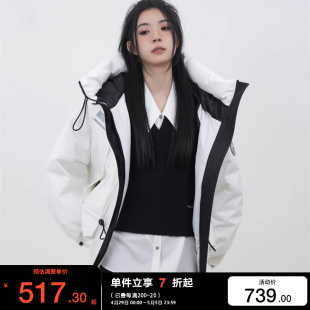 保暖外套夹克宽松潮流羽绒服女 时尚 秋冬季 绫致ONLY2023新款