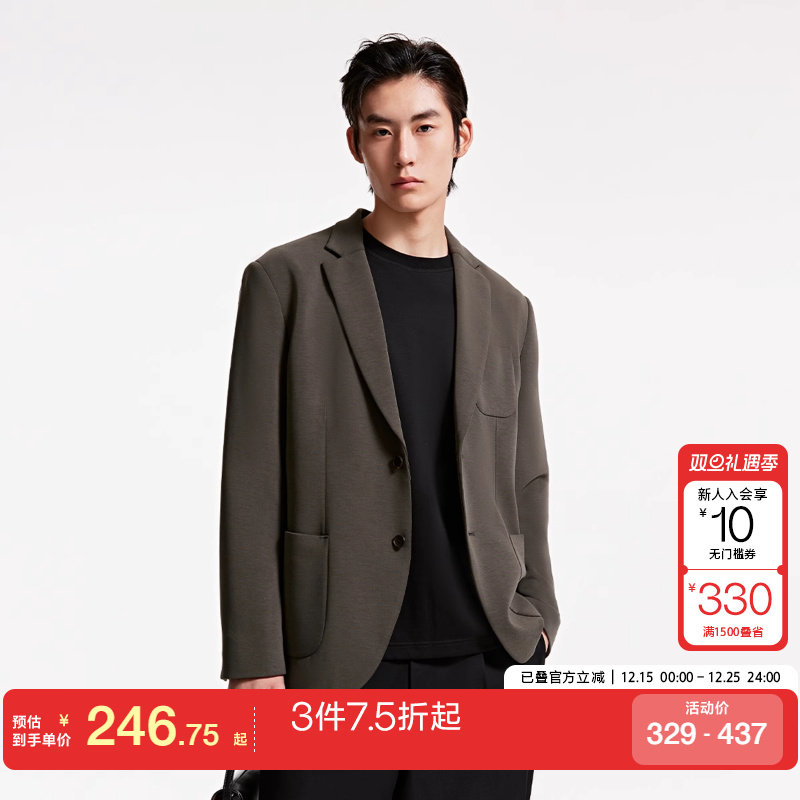 jq区绫致杰克琼斯秋冬时尚潮流上班商务休闲纯色宽松西服外套男