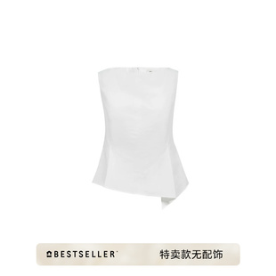 [特卖无配饰]绫致Vero Moda短外套女新款一字领不规则简约上衣
