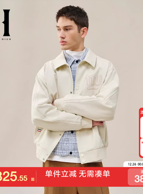 绫致 SEASON HIGH新款NFL联名宽松舒适字母刺绣翻领夹克男装