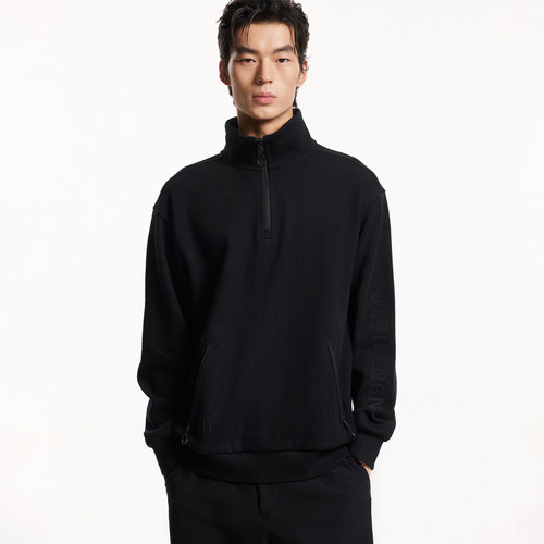 字母刺绣杰克琼斯立领卫衣