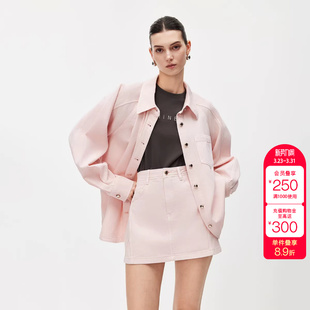 暗纹满印廓形宽松牛仔衬衫 个性 女 新款 绫致ONLY2026春季