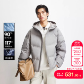 jq区绫致杰克琼斯男装 logo钢印调节连帽保暖外套 羽绒服冬时尚