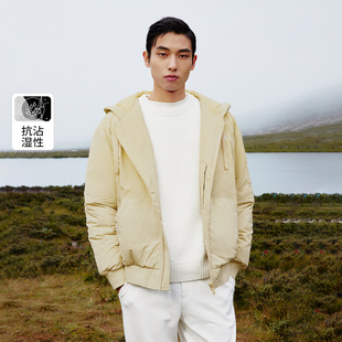 tq区绫致杰克琼斯24秋冬男棉衣字母印花连帽棉服外套情侣