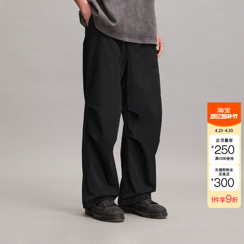 绫致杰克琼斯男装长裤休闲裤百搭舒适轻运动风3D立体膝盖字母设计