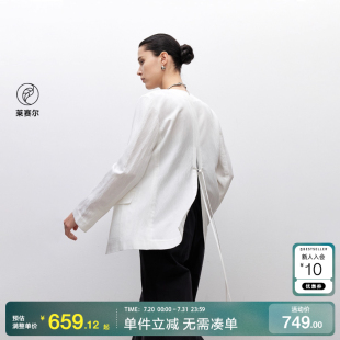 外套女 绫致ONLY2025夏季 新款 纯色正肩V领宽松显瘦长袖 西装