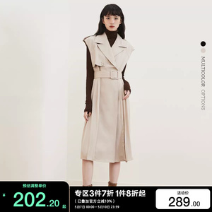 t区绫致Vero Moda2023秋冬通勤优雅气质时髦无袖中长款连衣裙