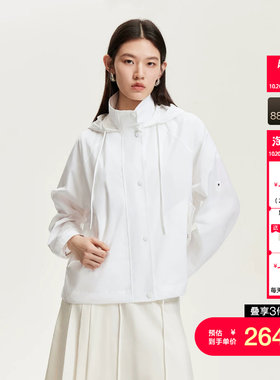 [买4免1]绫致Vero Moda夹克女秋冬新款抽绳连帽可调节宽松外套