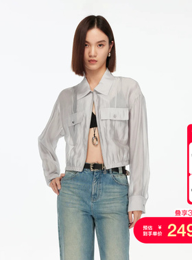 vq区绫致Vero Moda夹克秋冬新款翻领时尚短款外套轻薄透气