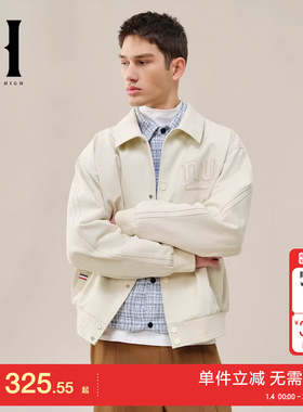 绫致 SEASON HIGH新款NFL联名宽松舒适字母刺绣翻领夹克男装