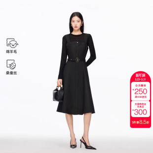 含棉真两件针织内搭背带伞裙 新款 绫致Vero Moda连衣裙2026春季