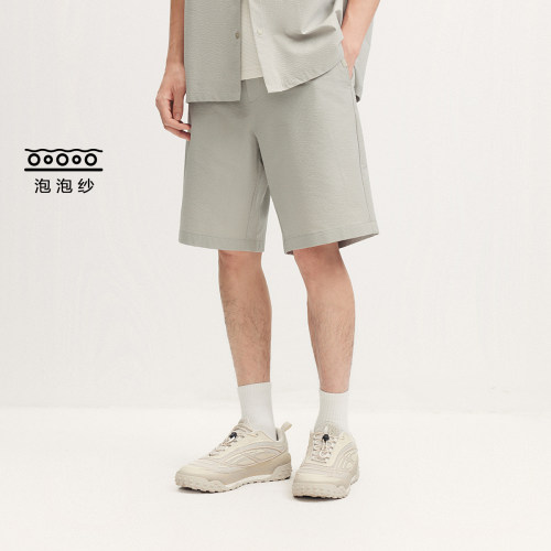 jq区绫致杰克琼斯男装短裤夏季时尚简约纯色松紧腰宽松休闲裤子
