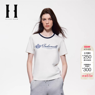绫致SEASON HIGH夏NFL联名胸前杰克逊维尔美洲虎队刺绣T恤女