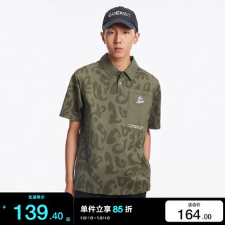 绫致杰克琼斯男宽松直筒舒适纯棉短袖翻领T恤POLO-SHIRT衫