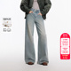 牛仔裤 长裤 女 休闲百搭洗水高腰直筒裤 绫致ONLY春夏新款