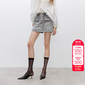 牛仔裤 短裤 女 复古高腰显瘦A字裙裤 绫致ONLY秋冬新款