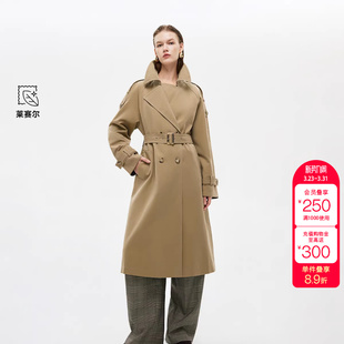 绫致ONLY新款 风衣外套女 卡其摩登风宽松插肩开衫