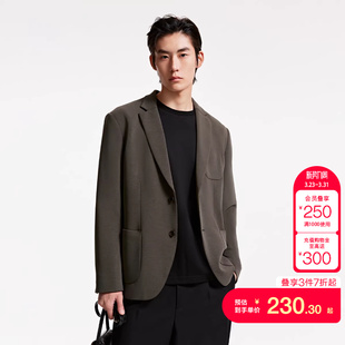 tq区绫致杰克琼斯秋冬时尚 潮流上班商务休闲纯色宽松西服外套男