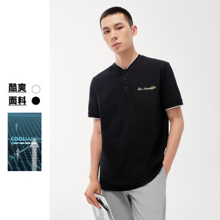 t区绫致杰克琼斯春夏男商务休闲字母刺绣POLO-SHIRT短袖T恤衫