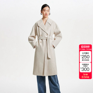 tq区绫致Vero Moda风衣外套女秋冬优雅简约大翻领双排扣