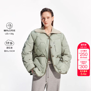 90白鸭绒宽松棒球领大口袋羽绒服女时尚 绫致ONLY冬季 新款