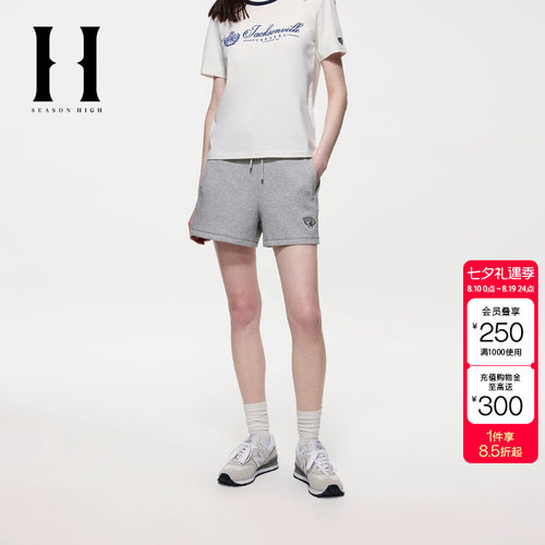绫致SEASON HIGH夏季NFL联名双侧插袋松紧抽绳短裤女装