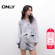 雪纺衫 绫致ONLY2025春季 优雅荷叶边轻薄质感长袖 法式 女 新款