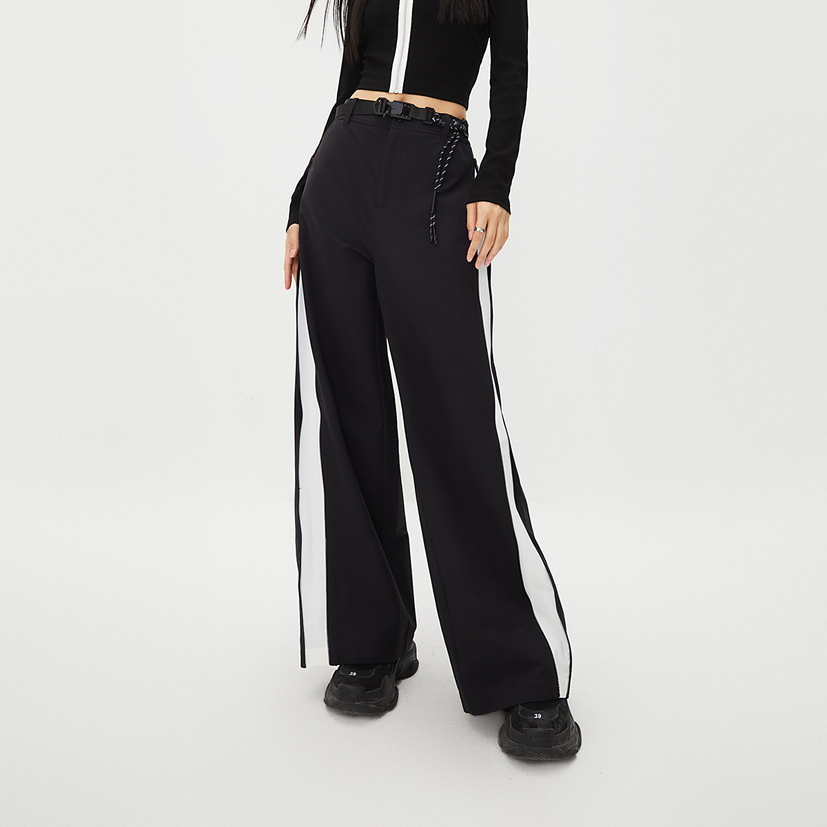 o区绫致ONLY秋冬新通勤风时尚气质百搭阔腿休闲裤女士潮流