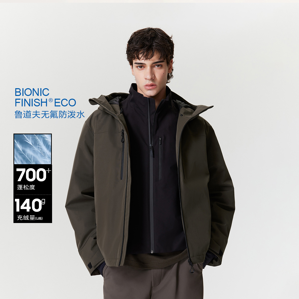 [一一专享]绫致杰克琼斯男秋冬连帽羽绒服2025年长袖双色可选上衣