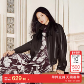 绫致Vero Moda夹克2025冬新款 拼接宽松拉链外套时髦精致藏肉显瘦