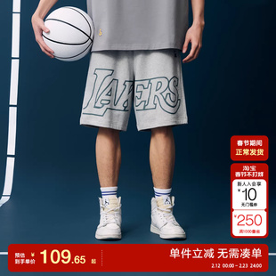 绫致杰克琼斯春季男士NBA联名湖人队时尚运动印花短裤