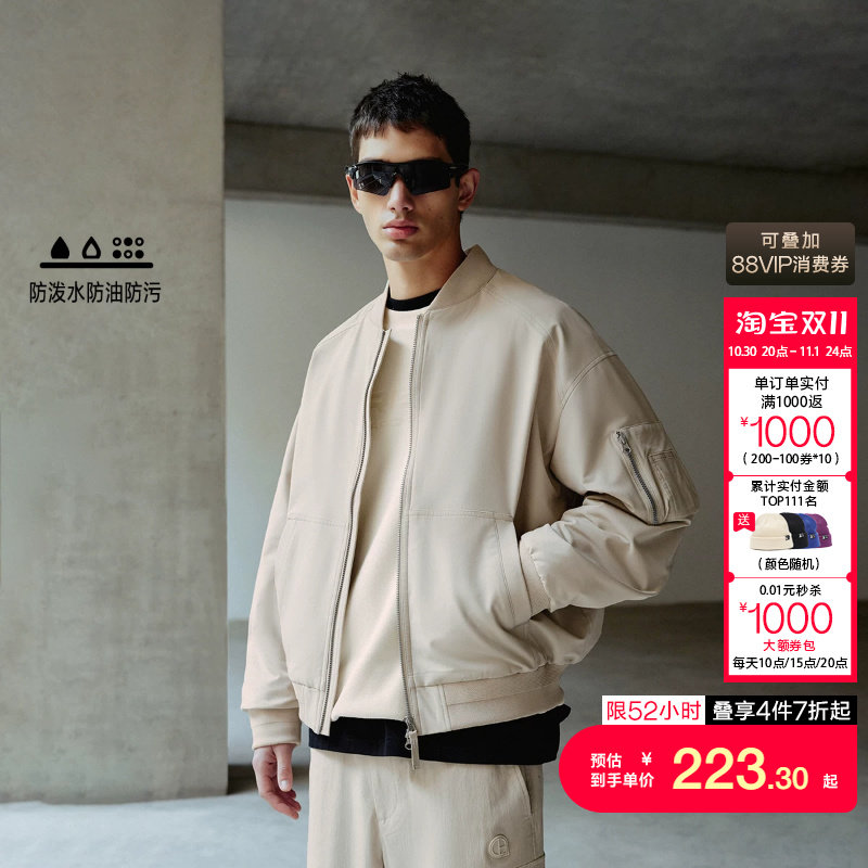 杰克琼斯棒球服领夹克外套男装