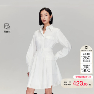 vq区绫致Vero Moda连衣裙秋冬新款含莱赛尔棉不规则底摆中裙