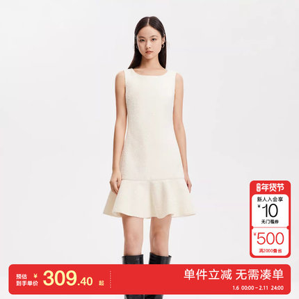 绫致Vero Moda短外套25春夏新亮片短款小香风名媛连衣裙套装