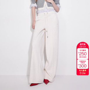 休闲裤 绫致ONLY秋季 长裤 简约舒适刺绣宽松直筒裤 女 新款