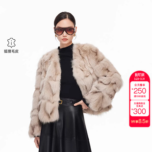 狐狸毛皮外套个性 新款 时髦百搭 Moda皮草女冬季 绫致Vero