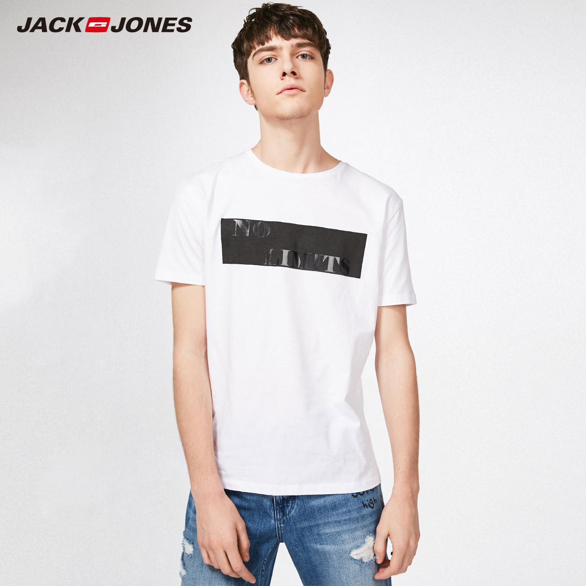 ¡¾ÐÂÆ·¡¿Jack Jones/½Ü¿ËÇí˹ÄиöÐÔ×Öĸӡ»¨¶ÌÐäTÐô2181T4538