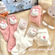 冬季 毛绒甜美可爱兔兔睡眠地板袜加厚少女系水貂绒柔软月子保暖袜