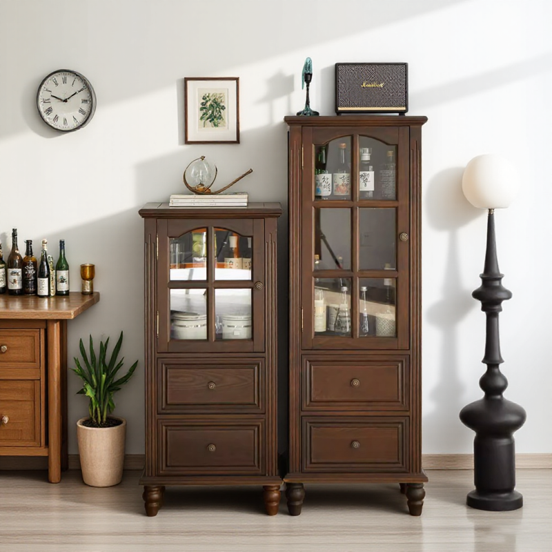 美式酒柜实木餐边柜简约