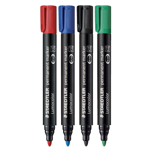 德国施德楼STAEDTLER 352圆头通用油性记号笔 耐久性防挥发 2.0mm金属木材塑料PP多表面书写不易褪色MARKER笔