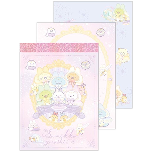 日本SAN-X正版轻松熊B6双圈笔记本角落生物便条本卡通便签硬面抄记事本A7忧伤马戏团弹性线圈彩印内页口袋本