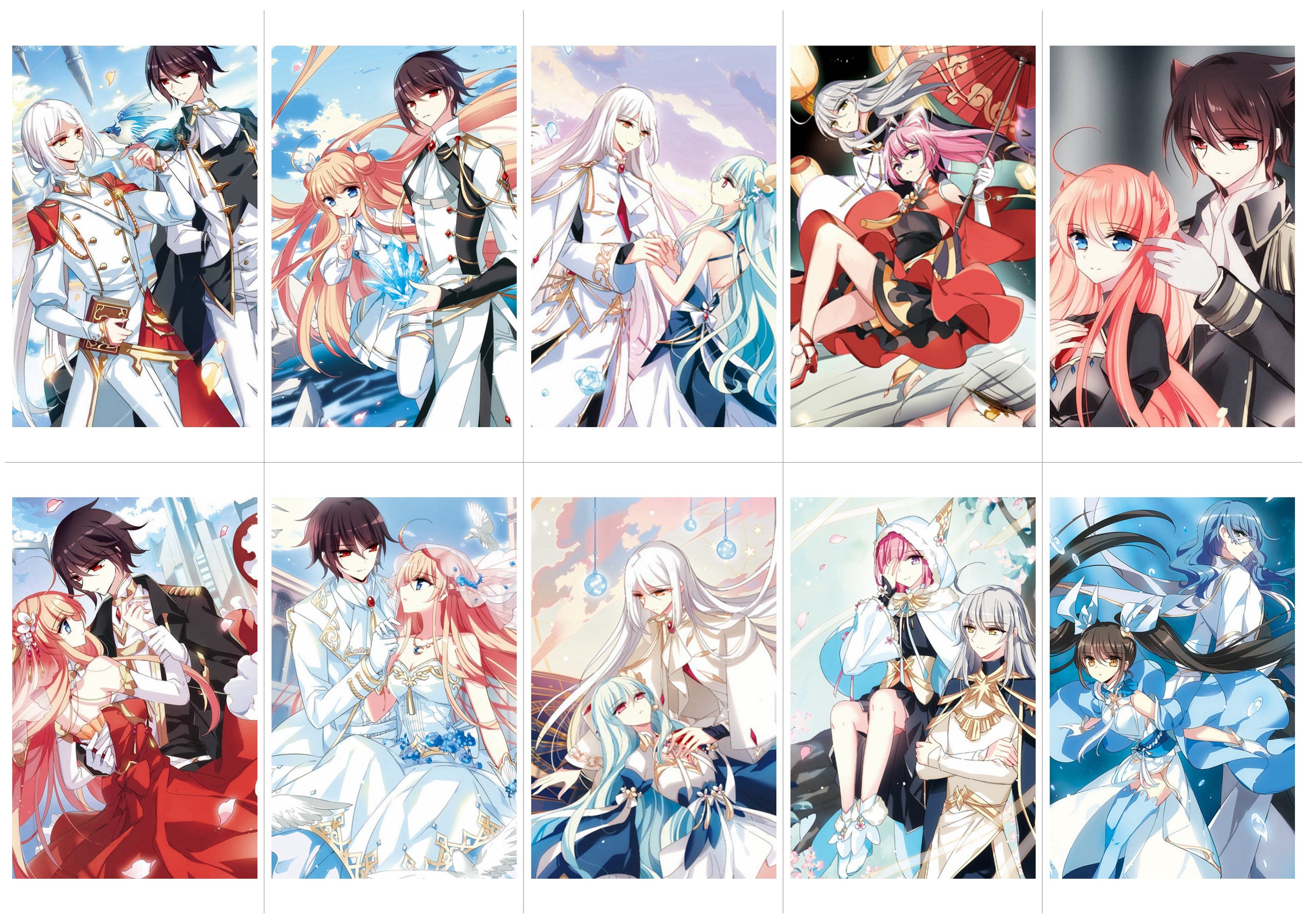 穿越西元3000后动漫周边公交校园水晶磨砂卡贴贴纸10张