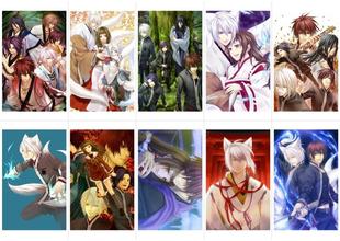 绯色的欠片动漫小卡贴纸马口铁吧唧徽章挂饰串卡镭射哑光亮面