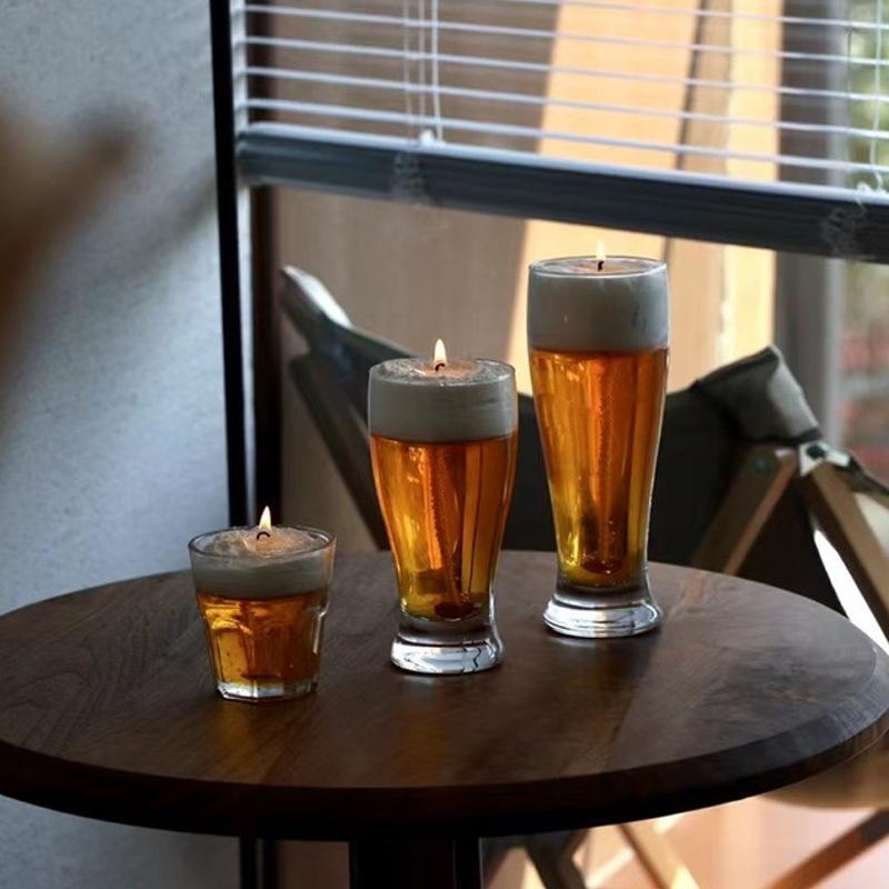 啤酒造型香薰蜡烛氛围感创意拍摄道具生日礼物香氛节日礼品摆件