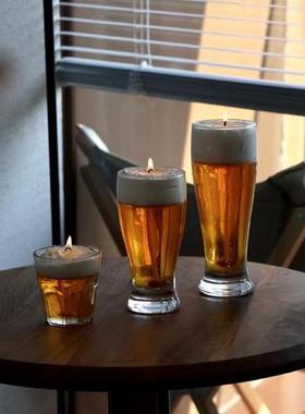 啤酒造型香薰蜡烛氛围感创意拍摄道具生日礼物香氛节日礼品摆件