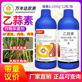 正业正萎舒80%乙蒜素水稻恶苗病烂秧病浸种真菌细菌病农药杀菌剂