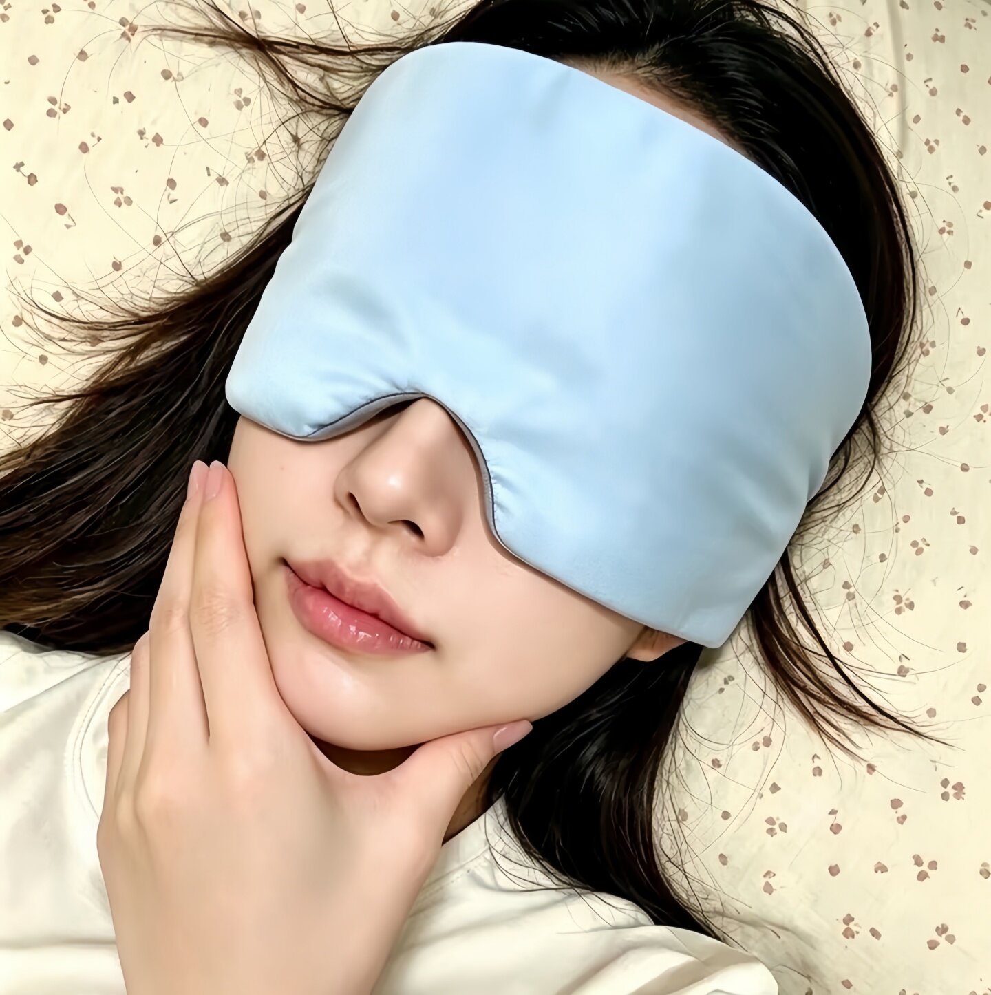 新款冰丝太空舱遮光眼罩男女睡眠办公旅行午休全包降噪护眼罩现货