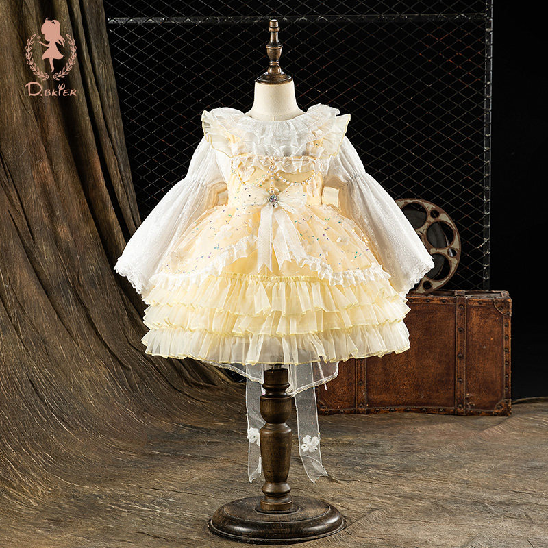 D.Bkyer女童洛丽塔公主裙春装2026新款生日礼服裙子Lolita蓬蓬裙